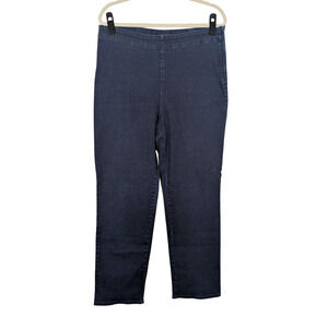 Talbots Size 14 Heritage Side Zip Flat Front Straight Leg Stretch Jeans